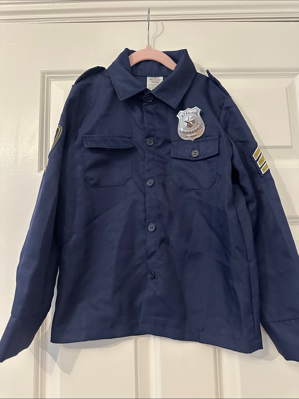 Spirit Navy Blue Police-Style Button-Front Shirt